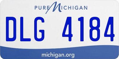 MI license plate DLG4184