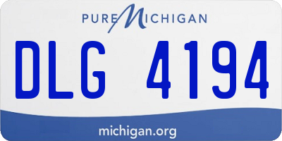 MI license plate DLG4194