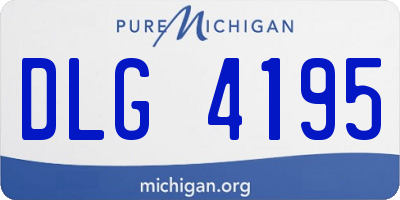 MI license plate DLG4195