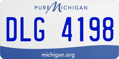 MI license plate DLG4198