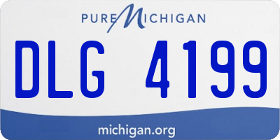 MI license plate DLG4199