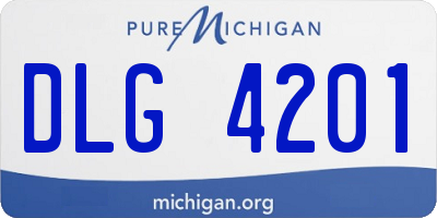 MI license plate DLG4201