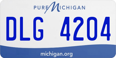 MI license plate DLG4204