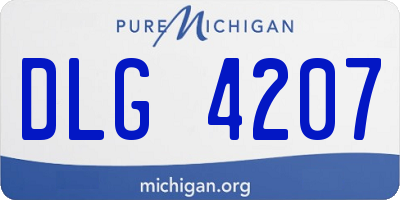 MI license plate DLG4207