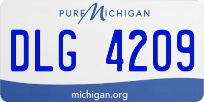 MI license plate DLG4209