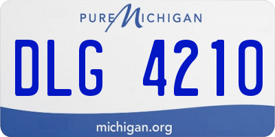 MI license plate DLG4210