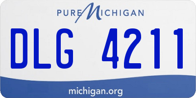MI license plate DLG4211