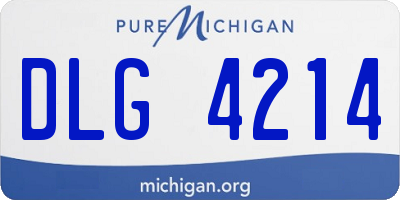 MI license plate DLG4214