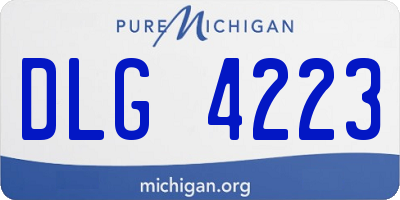 MI license plate DLG4223