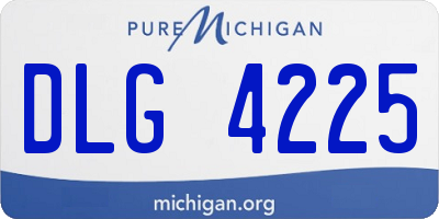 MI license plate DLG4225