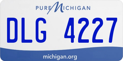 MI license plate DLG4227