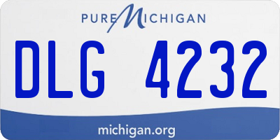 MI license plate DLG4232