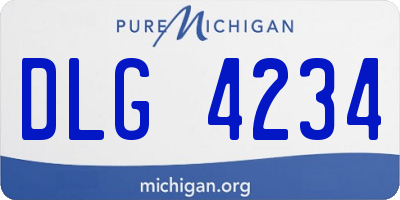MI license plate DLG4234