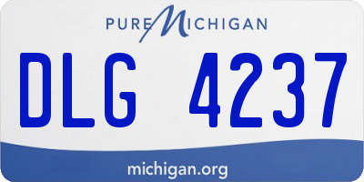 MI license plate DLG4237