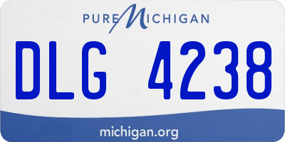 MI license plate DLG4238