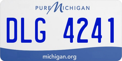 MI license plate DLG4241