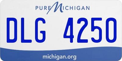 MI license plate DLG4250