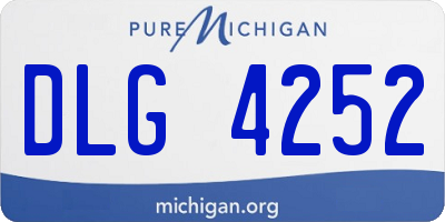 MI license plate DLG4252