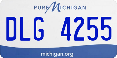 MI license plate DLG4255