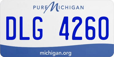 MI license plate DLG4260