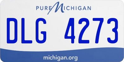MI license plate DLG4273