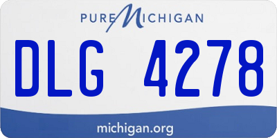 MI license plate DLG4278