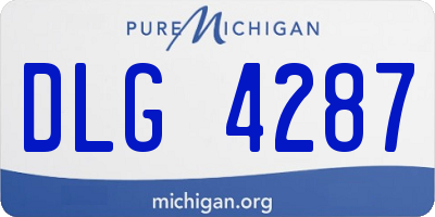 MI license plate DLG4287