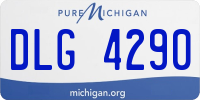 MI license plate DLG4290