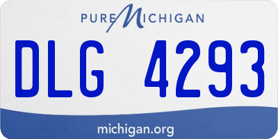 MI license plate DLG4293
