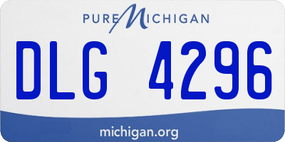 MI license plate DLG4296