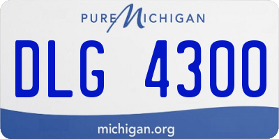 MI license plate DLG4300