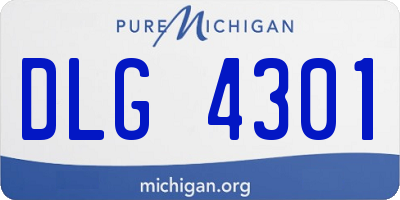 MI license plate DLG4301