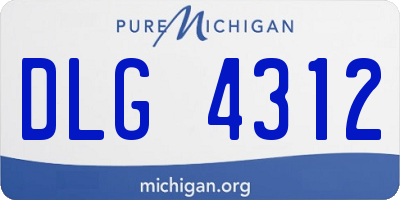 MI license plate DLG4312