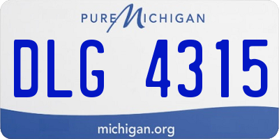 MI license plate DLG4315