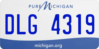 MI license plate DLG4319