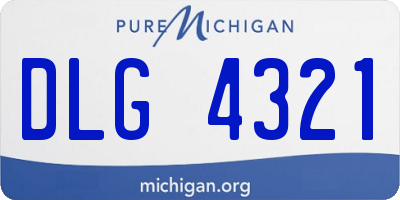 MI license plate DLG4321