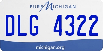 MI license plate DLG4322