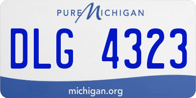 MI license plate DLG4323