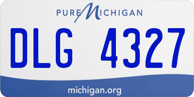 MI license plate DLG4327