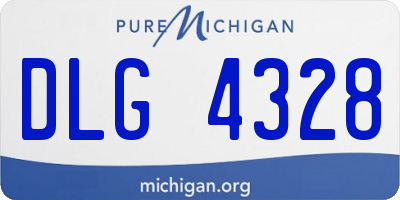 MI license plate DLG4328