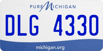 MI license plate DLG4330