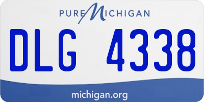 MI license plate DLG4338