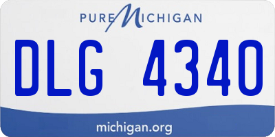 MI license plate DLG4340