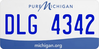 MI license plate DLG4342