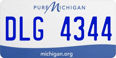 MI license plate DLG4344