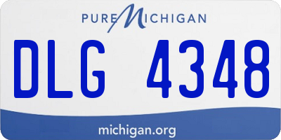 MI license plate DLG4348