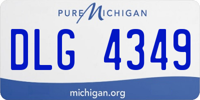 MI license plate DLG4349