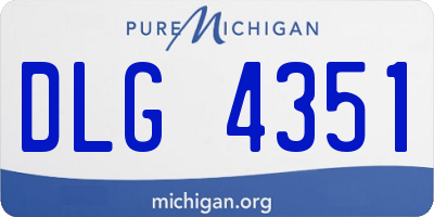 MI license plate DLG4351