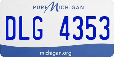 MI license plate DLG4353