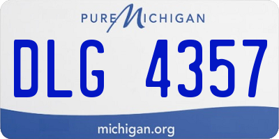 MI license plate DLG4357